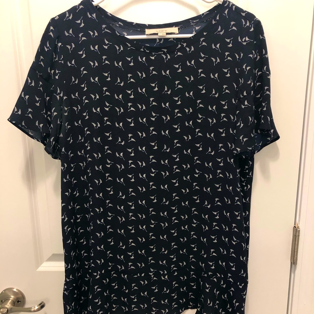 Loft Navy Blue Top